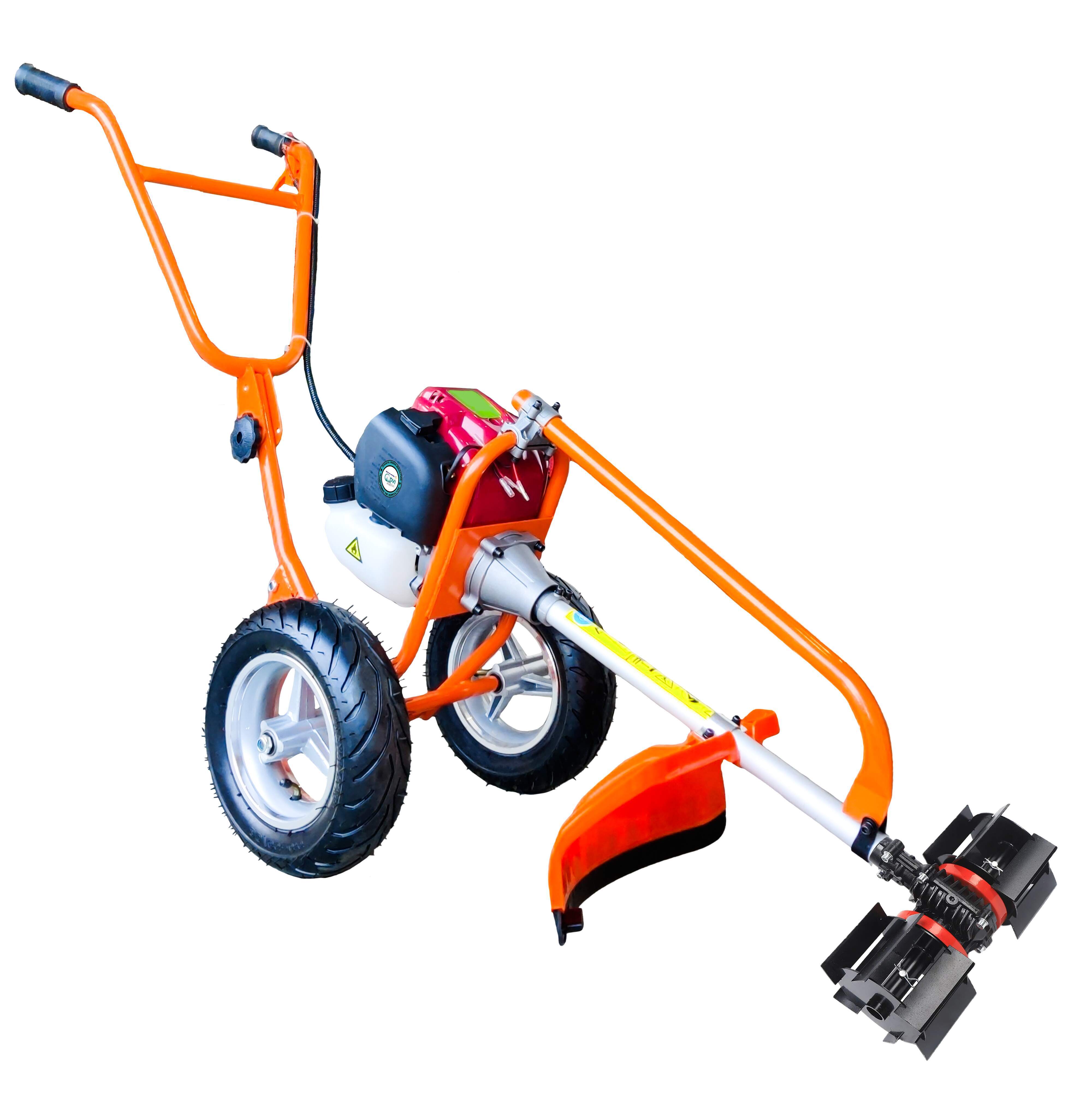 Trolley brush cutter with Weeder attachment