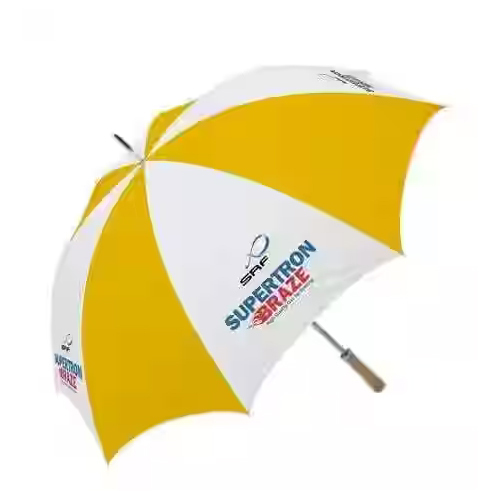 Classic Transformers Golf Promotional Umbrella - Steel Handle, 30 Inch Size, Yellow & White Color | Foldable Design, Suitable for All Seasons