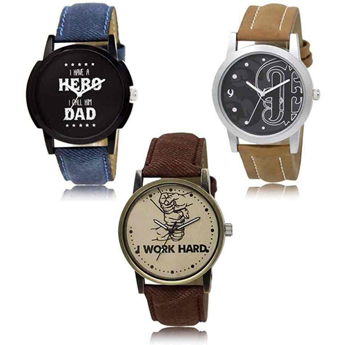 Analog Leather Watch - Standard Size, Brown Color | Sports Design for Men, 1-Year Warranty