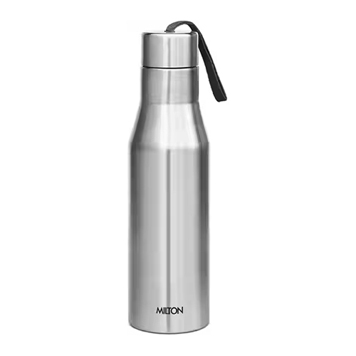 750 ml Milton Super Stainless Steel Bottle - Stainless Steel, 750 ml, Silver | Sleek Design, Easy to Clean, Environmentally Friendly