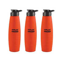 1ltr Nirlon Eco Orange Stainless Steel Water Bottle With Sipper Cap - Size: 1 Ltr