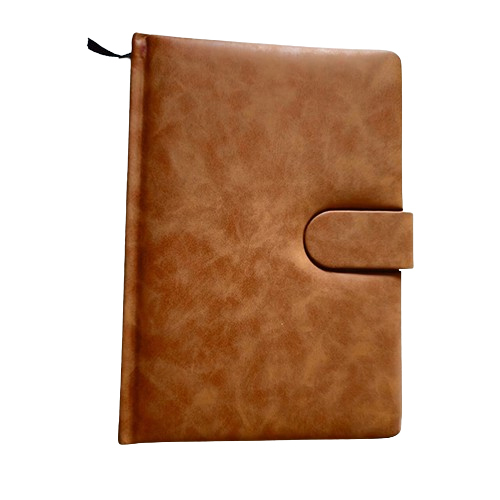 Leather Locking Notebook - Leather, A5 Size, Square Shape | Soft Cover, Locking Mechanism, Easy Customization for Secure Writing