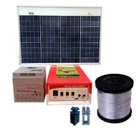 13 Kv, 100 Bigha Complete Solar Zatka Machine - 40w Solar Panel, 12v/26ah Battery, 1.5mm Thick Clutch Type Fence Wire, 2000m Length | Rust Resistant, Auto Battery Cut-off, Maintenance Free