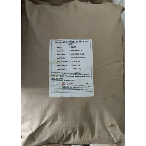 Butylated Hydroxytoluene Powder - Density: 1.05 G/Cm3 Gram Per Cubic Centimeter(G/Cm3)