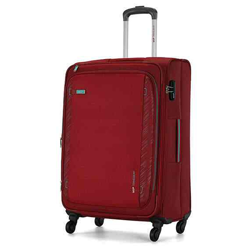 VIP Scope Red Soft Luggage Upright Bag - Durable Design, Modern Style | Dual Wheel System, Trolley Pull Handle, Secure Lock