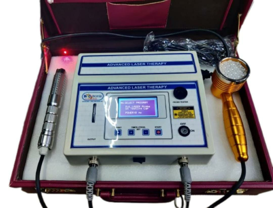 Computerized Laser Therapy Equipment Dual Probe Pointed and Cluster 750mw 2 Year Warranty