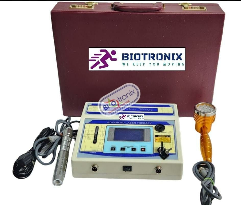 Biotronix Pain Relief Laser Therapy Device Pointed and Cluster Probe Physiotherapy