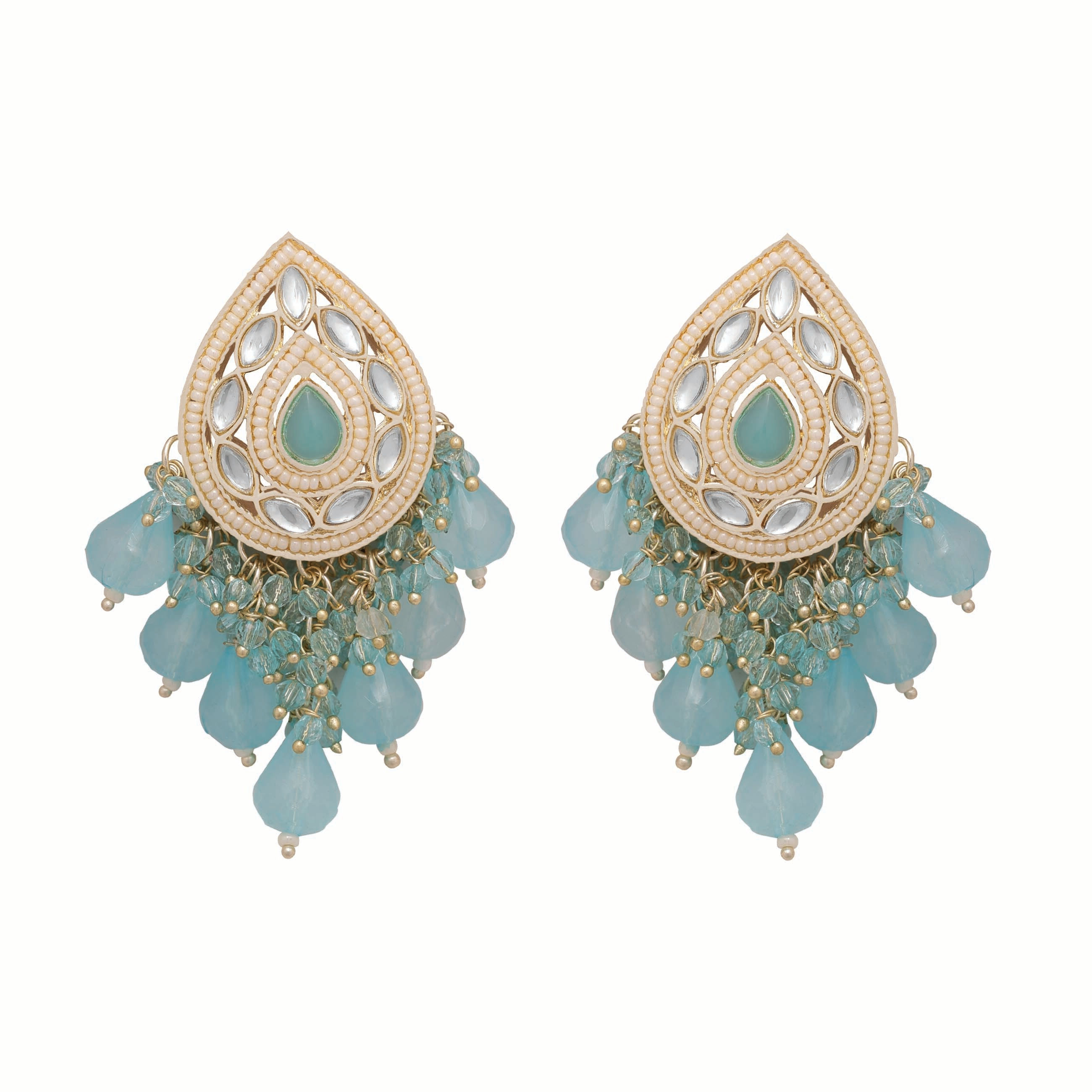 Pearl Dewdrop Tilak Earrings.