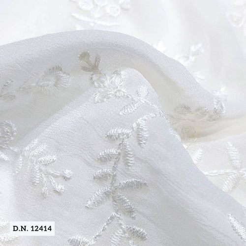 Pure Georgette Chikankari Fabric