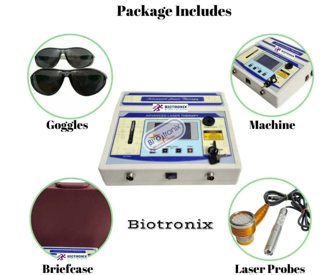 Physiotherapy Laser Therapy Unit Dual Probe Advance Computerized Pre Program Dual Probe 750mw