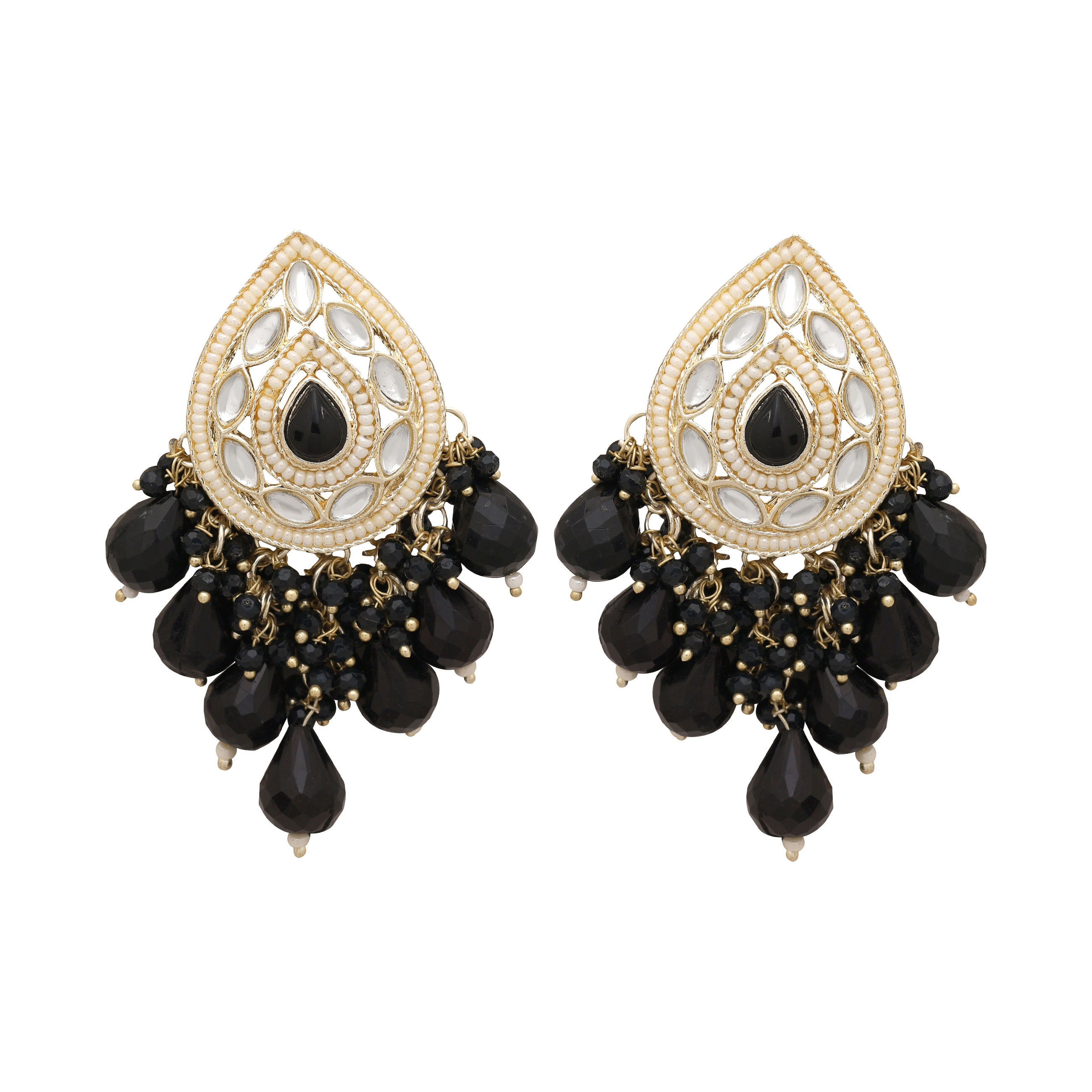 Pearl Dewdrop Tilak Earrings..