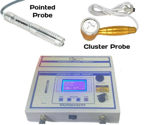 Physiotherapy Laser Therapy Unit 750 Mw 910 nm Dual Probe LCD Baced Computerized LASER Device