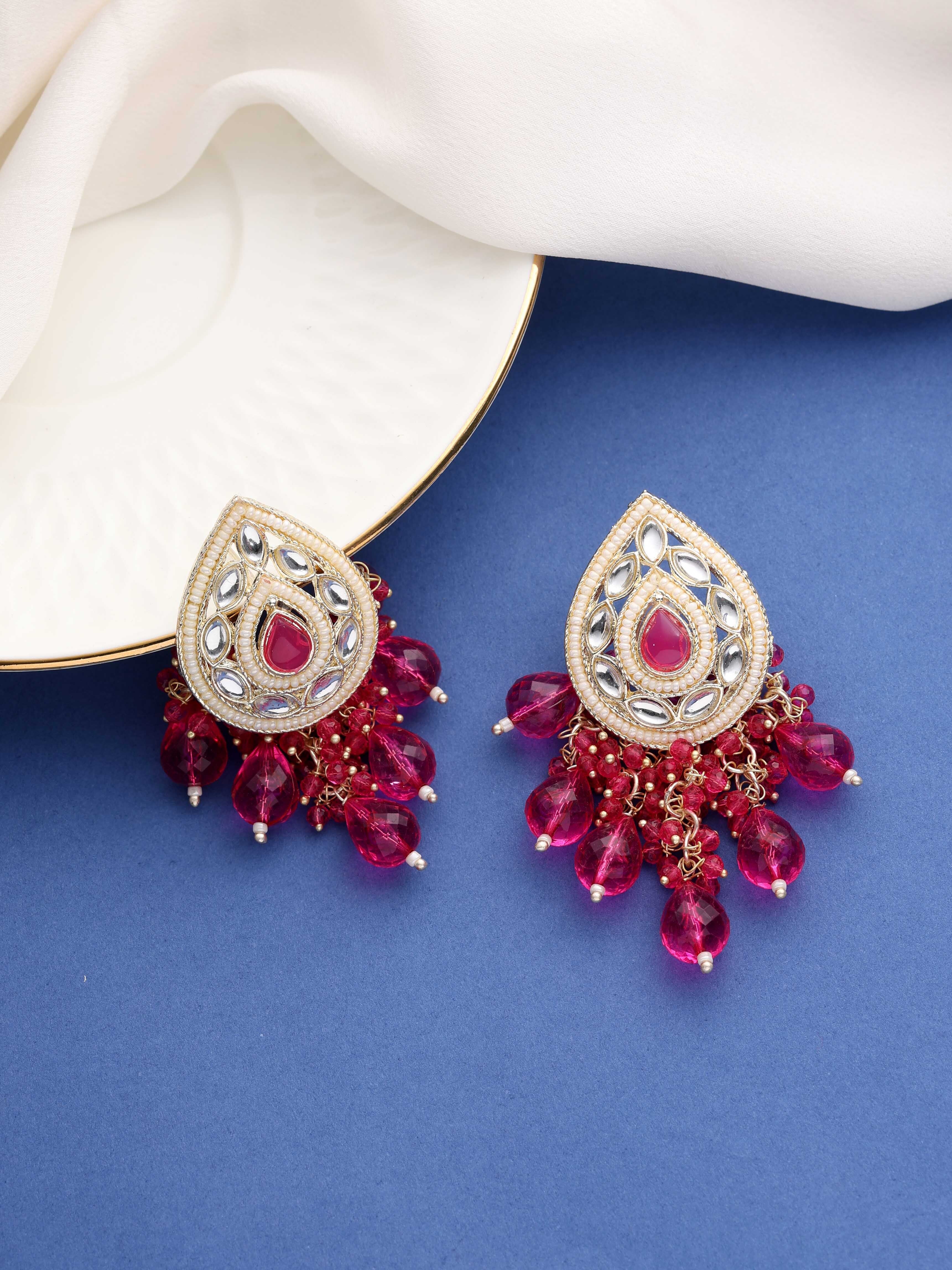 Pearl Dewdrop Tilak Earrings....