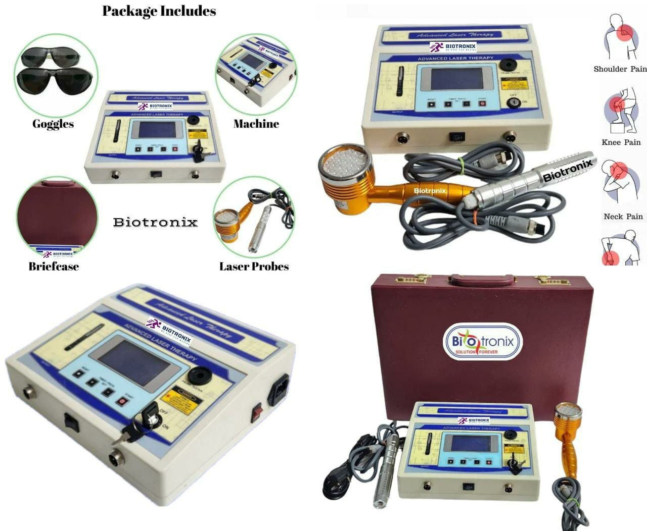 Physiotherapy Laser Therapy Unit 750 Mw 910 nm Dual Probe LCD Baced Computerized LASER Device