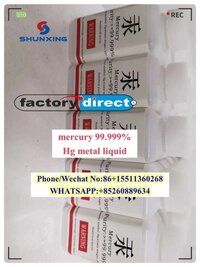 Factory Ready Stock Mercury 99.999% Min silver liquid/Liquid Hg 99.999% purity with Best price!!