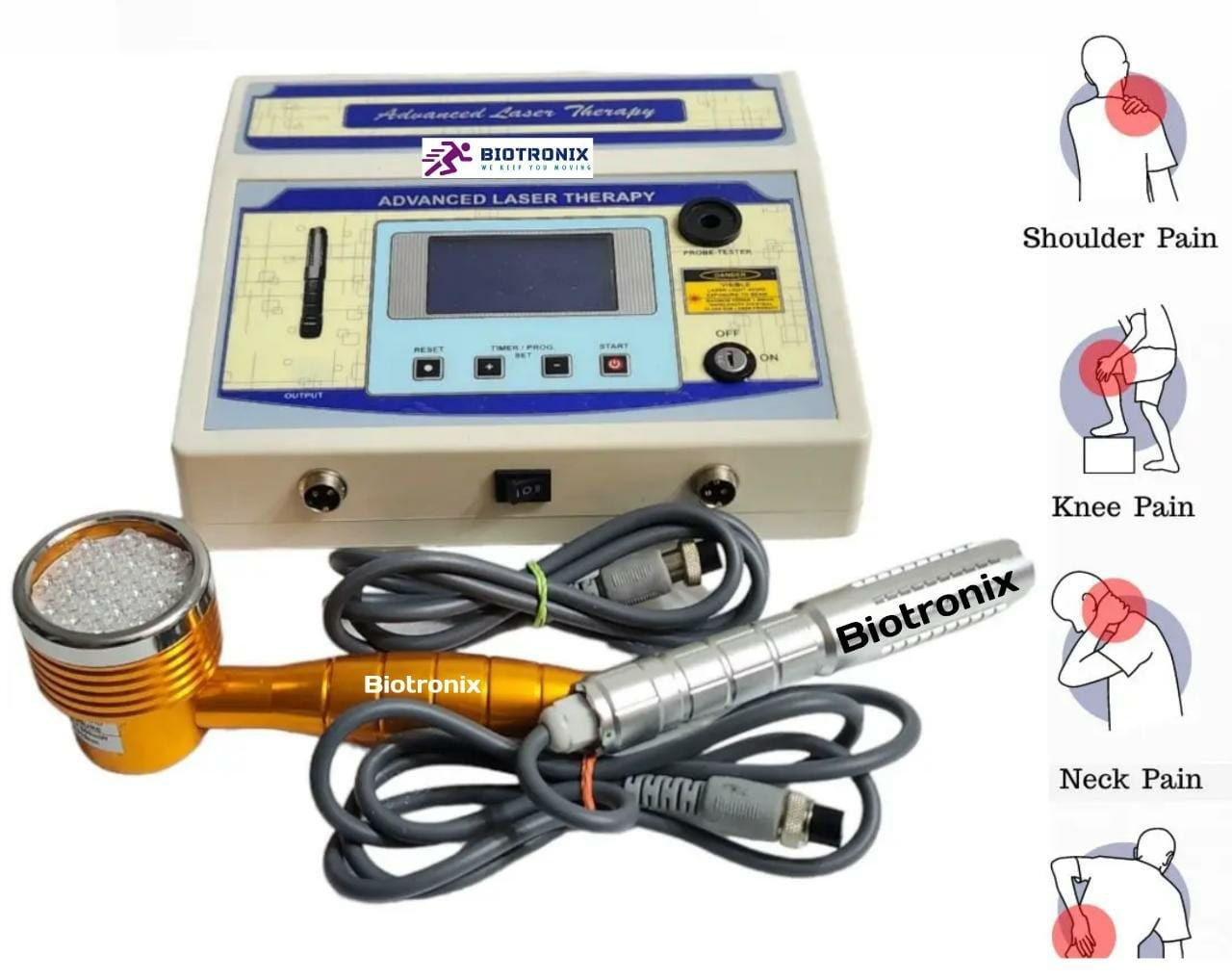 Physiotherapy Laser Therapy Unit 750 Mw 910 nm Dual Probe LCD Baced Computerized LASER Device