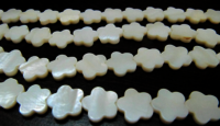 Natural Mother of Pearl Star Flower Shape 12mm beads Strand 16 inches long