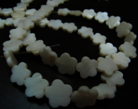 Natural Mother of Pearl Star Flower Shape 12mm beads Strand 16 inches long