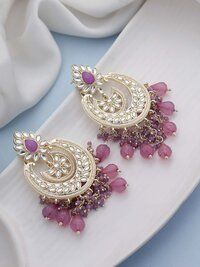 Royal Chandbali Splendor Kundan Earrings.