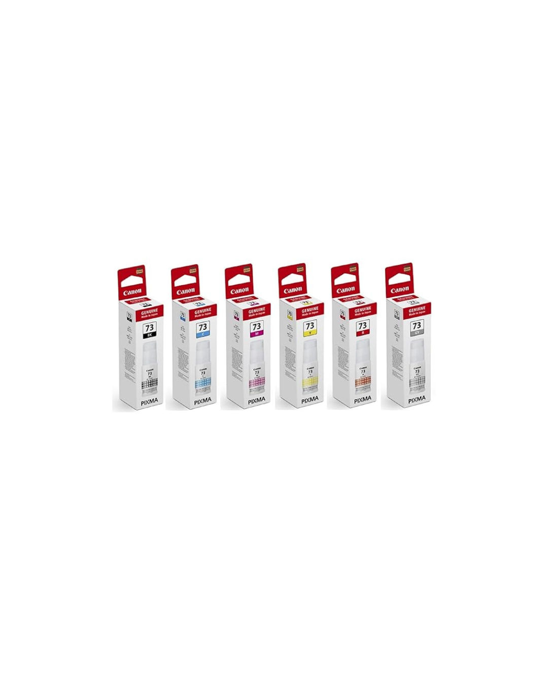 Canon Pixma 73 ink set of 6 bottle (Bk/C/Y/M/R/Gr)