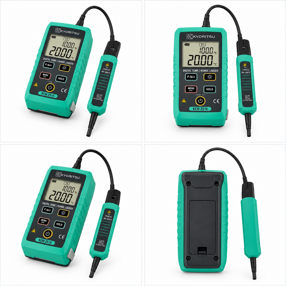 2510 Kyoritsu Digital DC mA Clamp Meter - Standard Size, Sleek Black Color | 20/100mA Range, Digital-Only Display, Accuracy +-0.2%R+-5D %