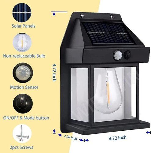 Solar Interacion Wall Lamp - Color: Black