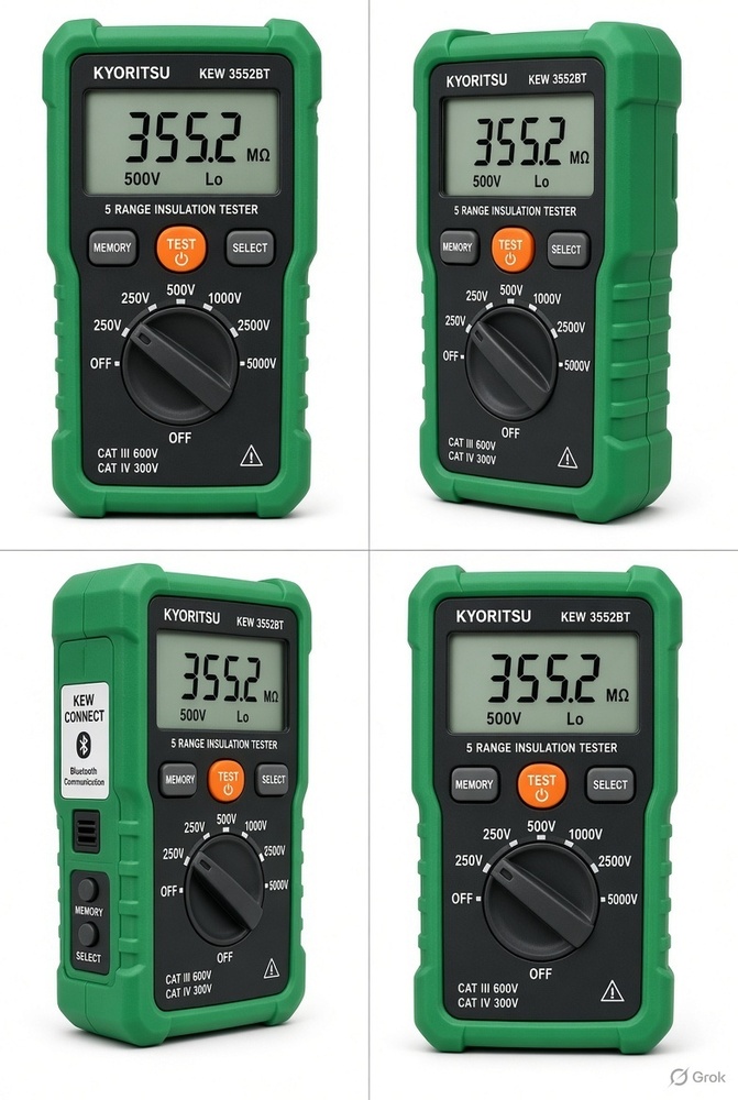 Kew 3552Bt Kyoritsu Digital Insulation Continuity Testers - Accuracy: 100%