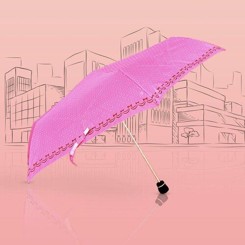 8583 3-Fold Sun & Rain Protective Solid Foldable Umbrella