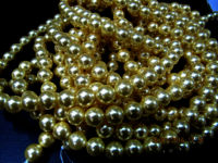 Pearl beads Golden Color Round beads 6 to 7mm Strand 15 to 16 inch Long