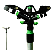 Plastic Impact Sprinkler - Plastic, 3/4 Inch Diameter, 360â° Rotation | Modular Design, Customizable Lengths, Uv Protection, Easy Assembly
