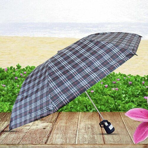 8588 3-Fold Sun & Rain Protective Solid Foldable Umbrella