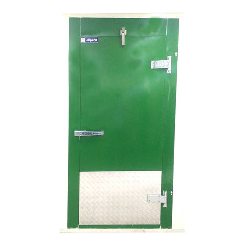 860X1980Mm Flush Type 100 Mm Cold Room Door - Color: Green