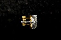 Yellow Gold Lab Grown Solitaire Nose Pin - Diamond Carat Weight: 0.31 Carat