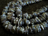 Natural Grey Pearl Freeshape Nugget 13 to 20mm Beads Strand 8 inches