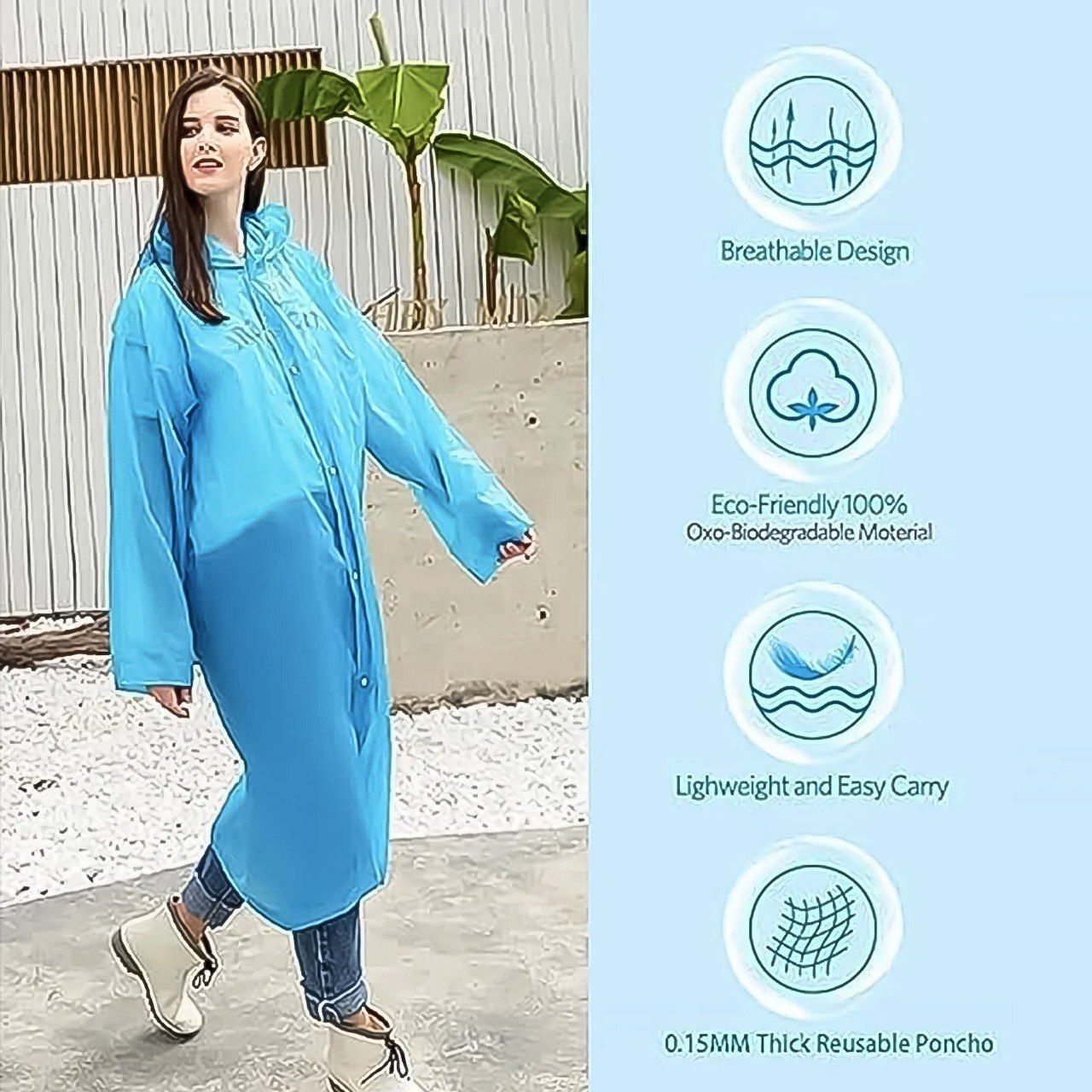 9540 Fashion Portable Adult Rain Coat