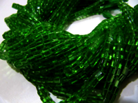 Peridot Hydro Quartz Cube Shape 5mm Plain Beads Per Strand 10 inches long