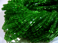 Peridot Hydro Quartz Cube Shape 5mm Plain Beads Per Strand 10 inches long