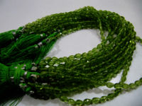 Natural Peridot Drops Shape Faceted 4x6mm to 5x7mm Beads Strands 9''Long