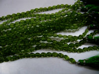 Natural Peridot Drops Shape Faceted 4x6mm to 5x7mm Beads Strands 9''Long