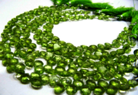 Natural Peridot Heart shape Faceted 5-6mm Beads Strand 8inches long