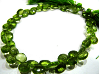 Natural Peridot Heart shape Faceted 5-6mm Beads Strand 8inches long