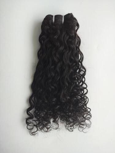 Natural Black Deep Curly Human Hair Weft Extension