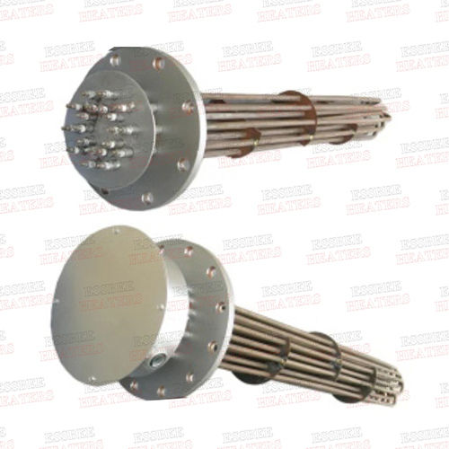 Round Plate Immersion Heaters - Color: Silver