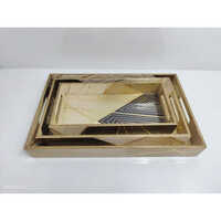 Wooden Serving Tray Set