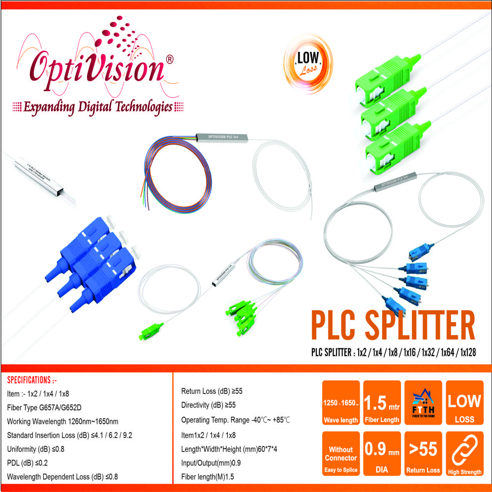 Plc Splitter : 1X4 - Application: Industrial