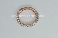 Round Rose Gold Natural Diamond Eternity Ring