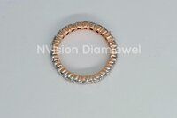 Round Rose Gold Natural Diamond Eternity Ring