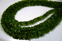 Natural Peridot Beautiful Heishi Cut 3-4mm Beads Strand 14-15 inches Long