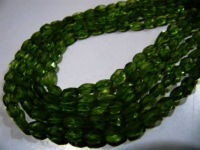 Natural Peridot Oval Mani Shape 3x5mm to 4x6mm Faceted Bead Strands 13''Long