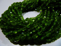 Natural Peridot Oval Mani Shape 3x5mm to 4x6mm Faceted Bead Strands 13''Long